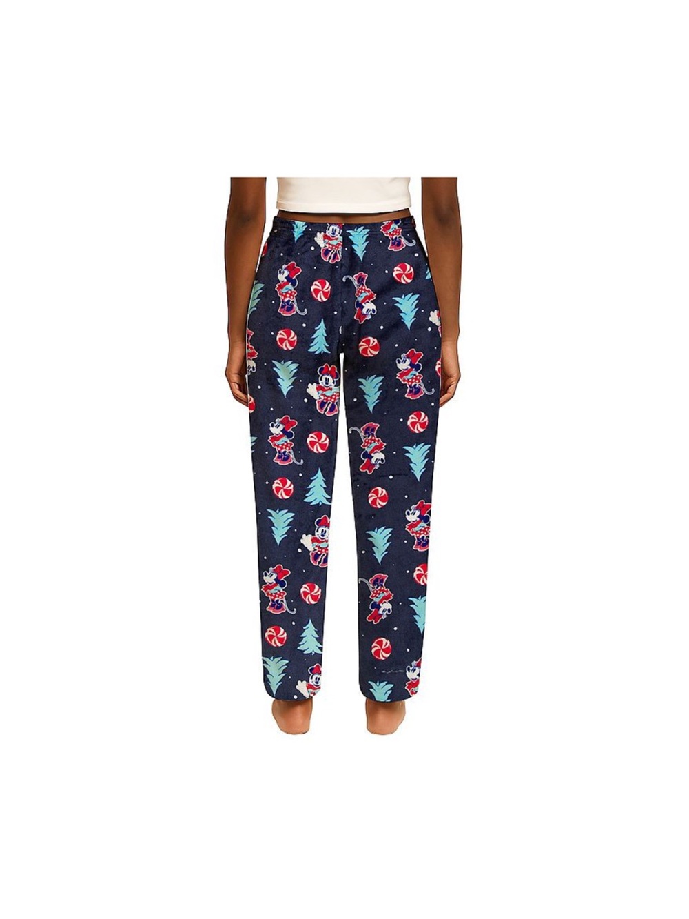😍Disney Navy Straight-Leg Holiday Print Pants